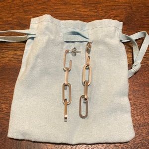 Steel earrings with four links